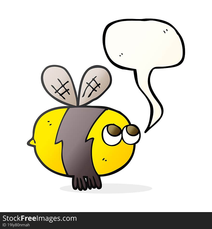 Speech Bubble Cartoon Bee