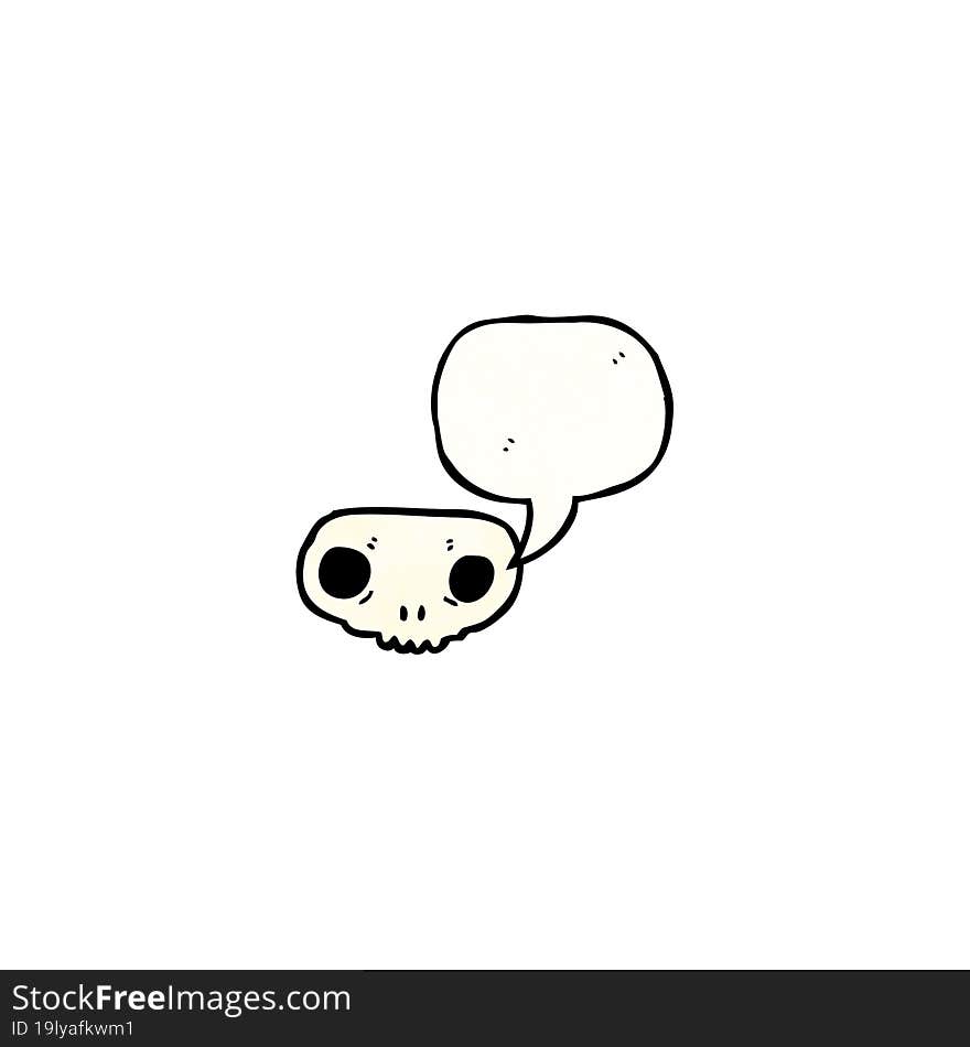 cartoon spooky skull symbol