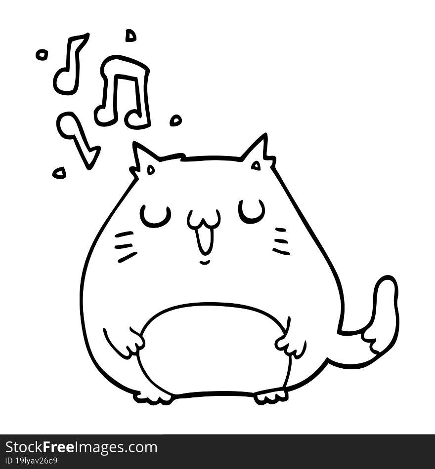 Cartoon Cat Singing