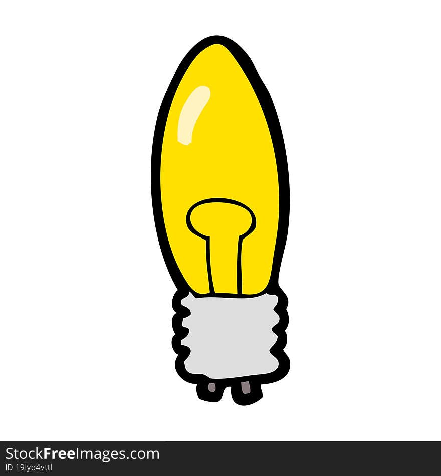 cartoon electric light bulb