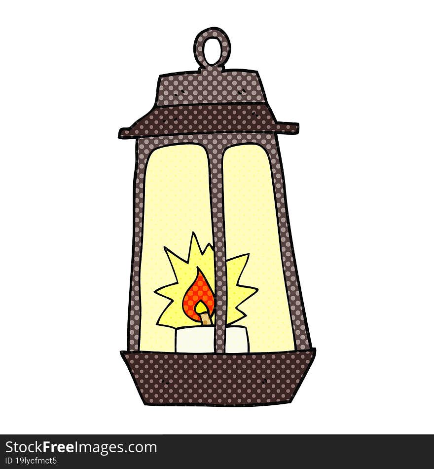 freehand drawn cartoon lantern