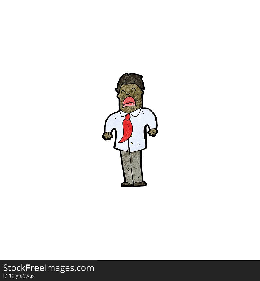 cartoon exhasperated man