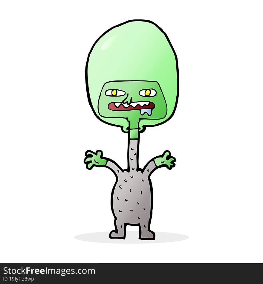 cartoon space alien