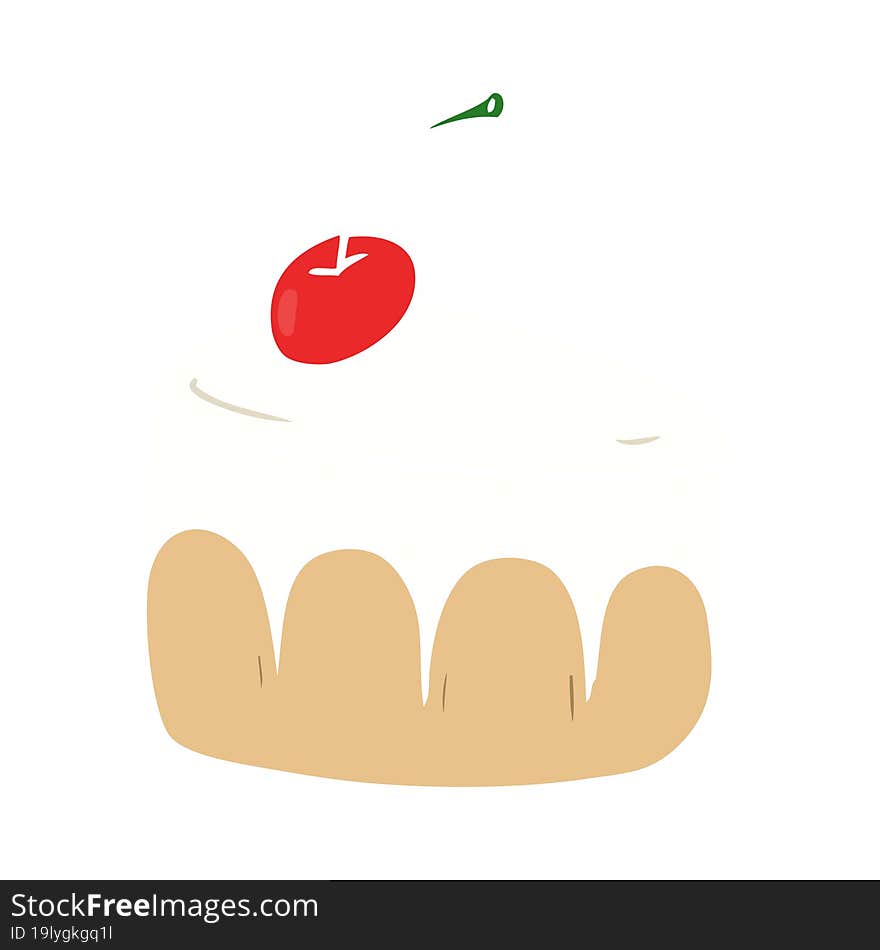 flat color style cartoon tasty dessert