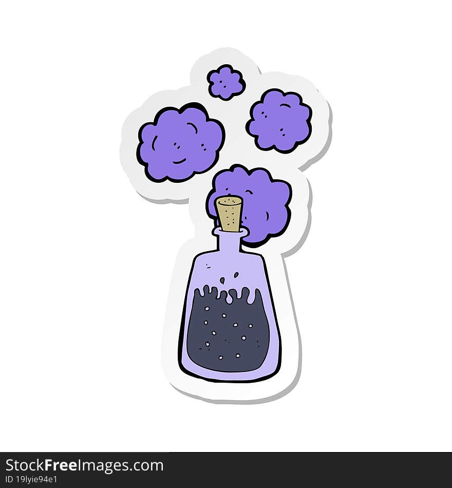 sticker of a cartoon magic potion