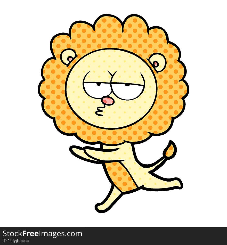 cartoon running lion. cartoon running lion