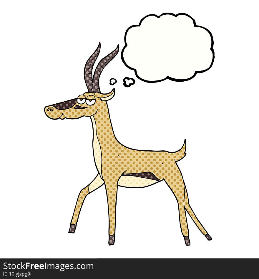 thought bubble cartoon gazelle