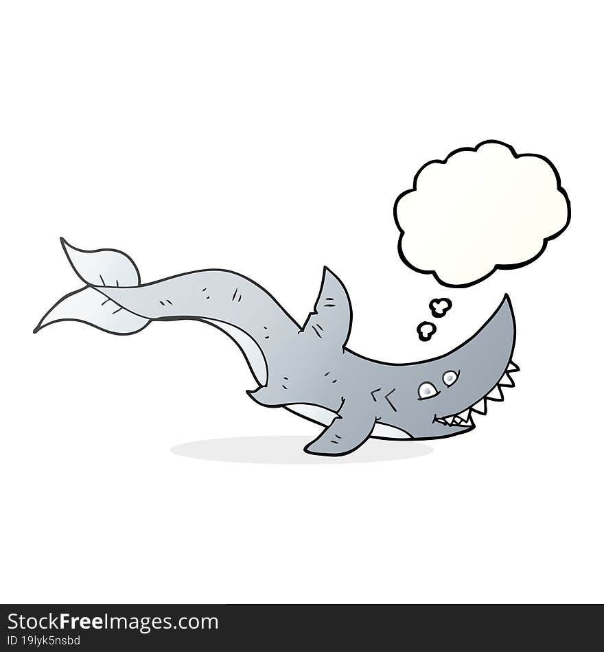 thought bubble cartoon shark