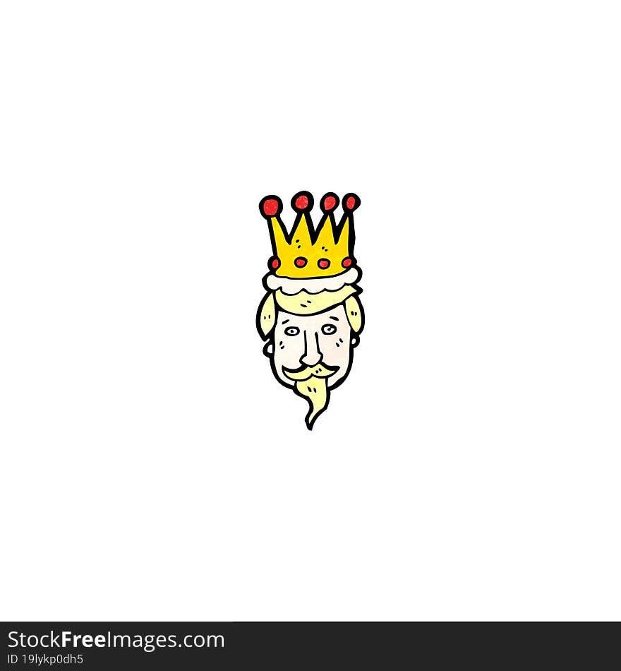 cartoon king\'s head