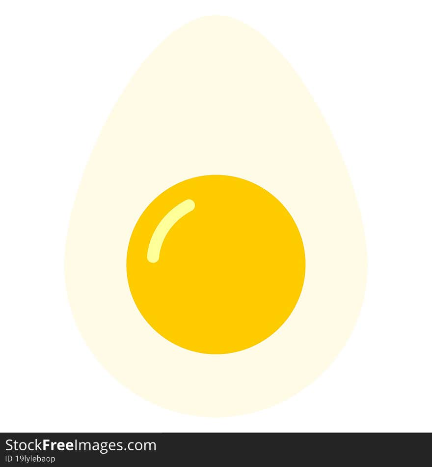 cooked egg half