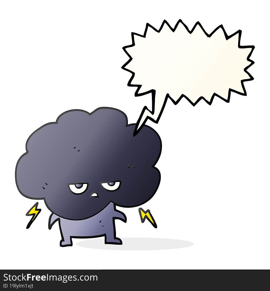 Speech Bubble Cartoon Raincloud