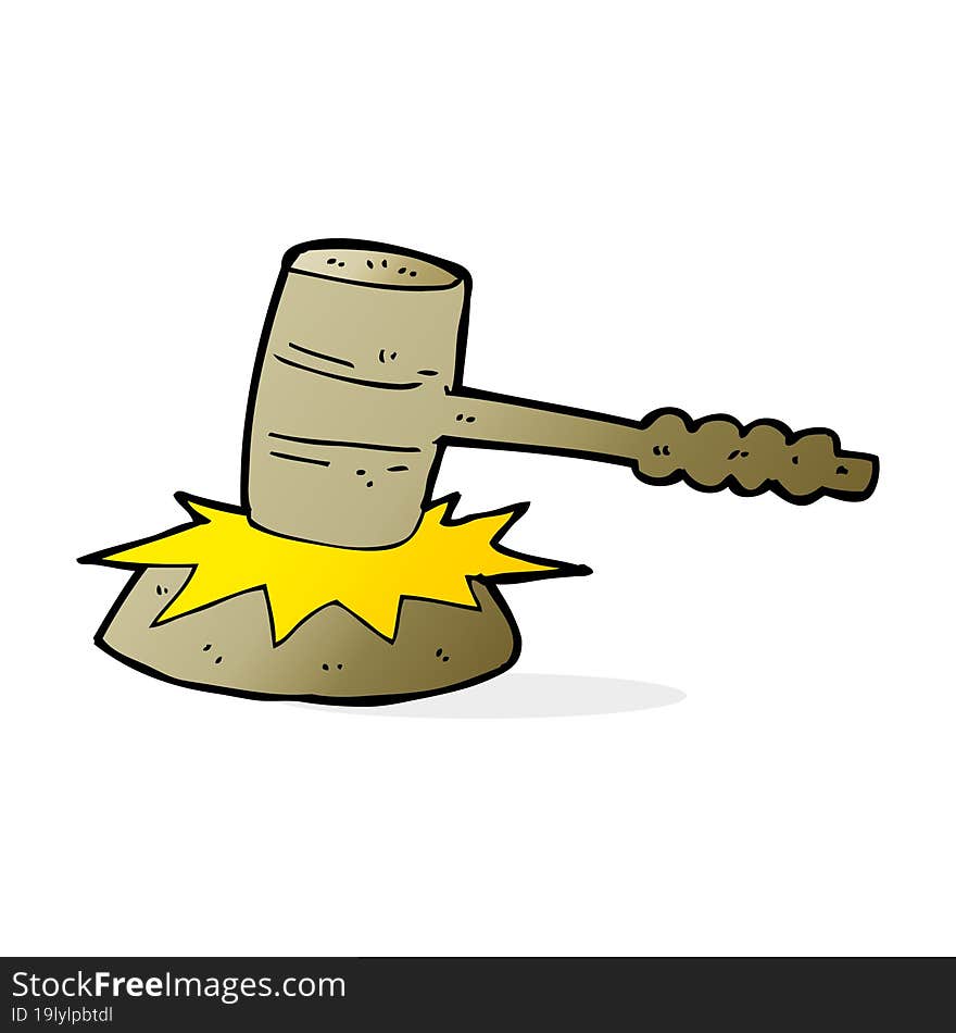 Cartoon Gavel Banging