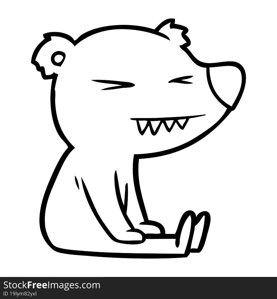 angry polar bear cartoon. angry polar bear cartoon