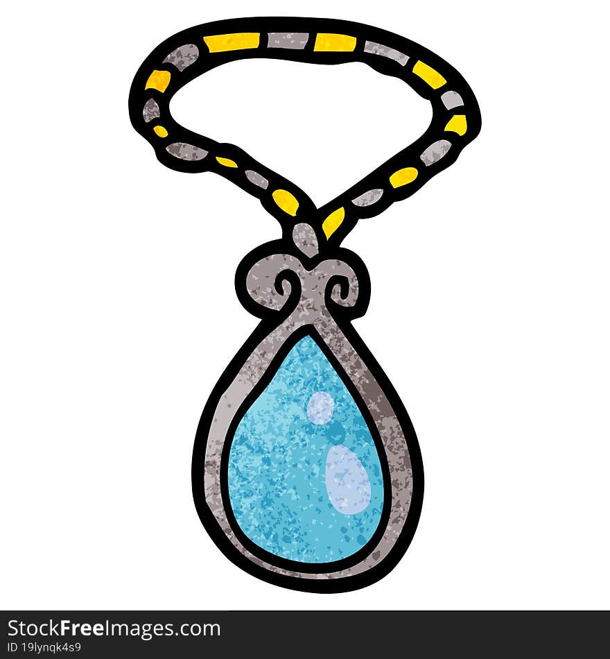 Cartoon Doodle Of A Pendant