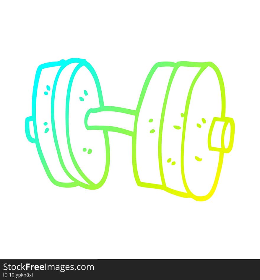 cold gradient line drawing cartoon weights