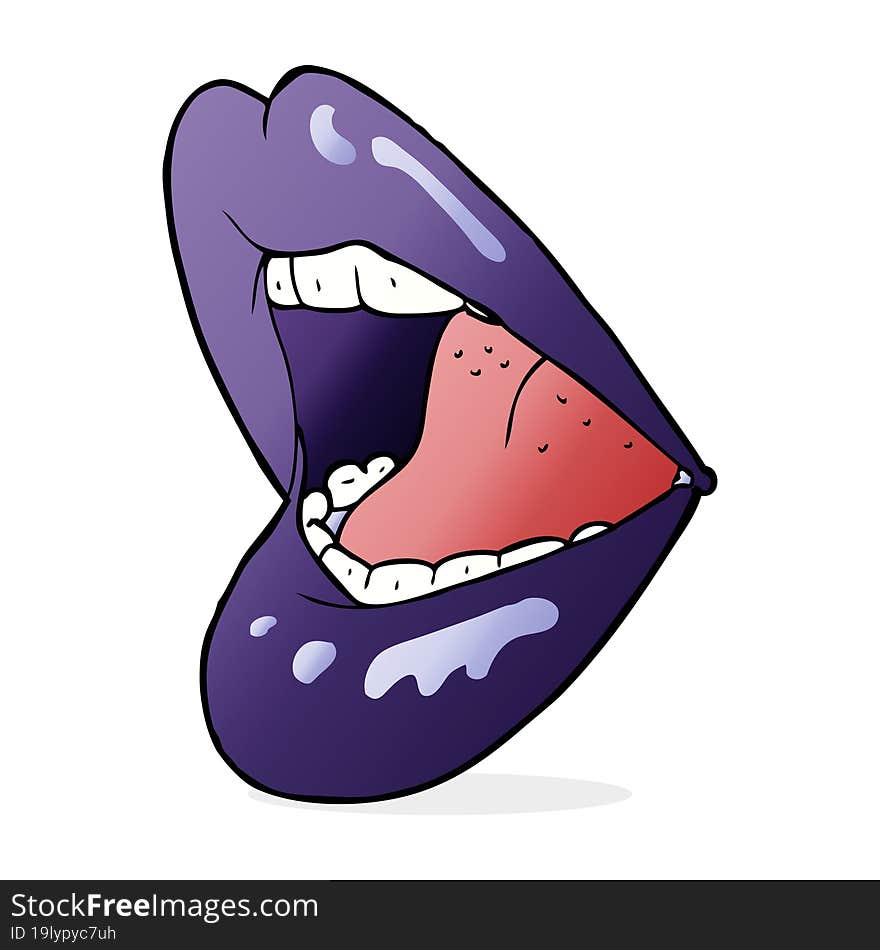 cartoon open mouth