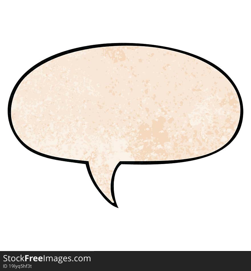 cartoon speech bubble in retro texture style with speech bubble in retro texture style