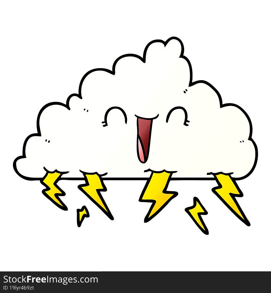 cartoon thundercloud. cartoon thundercloud