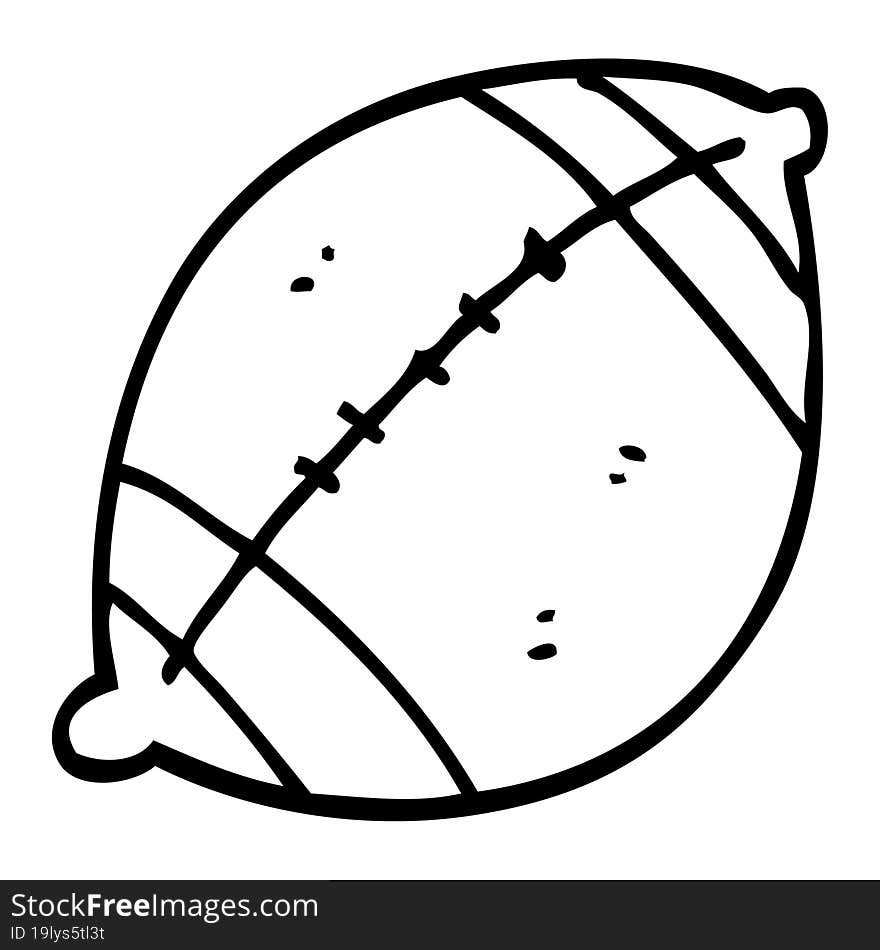 line drawing cartoon football