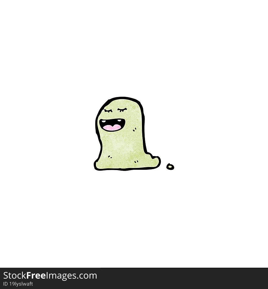 slimy cartoon ghost