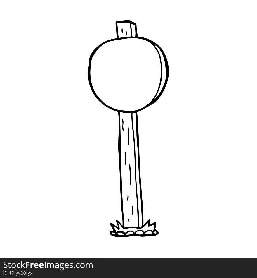 cartoon sign post