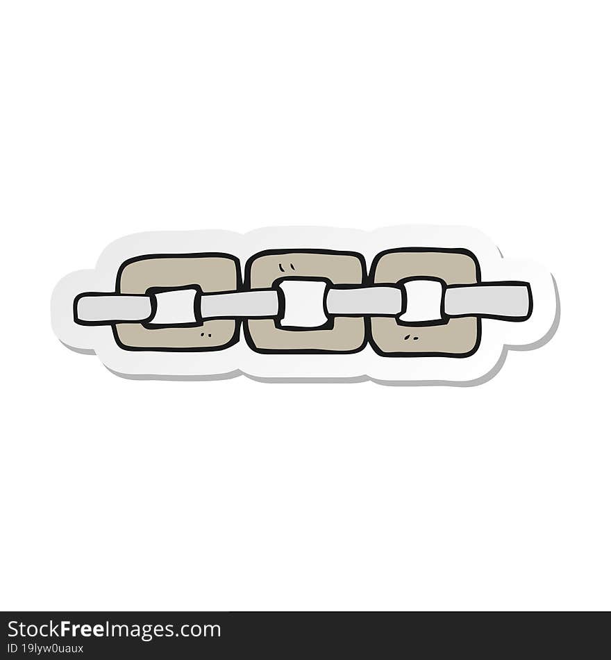 sticker of a cartoon chain