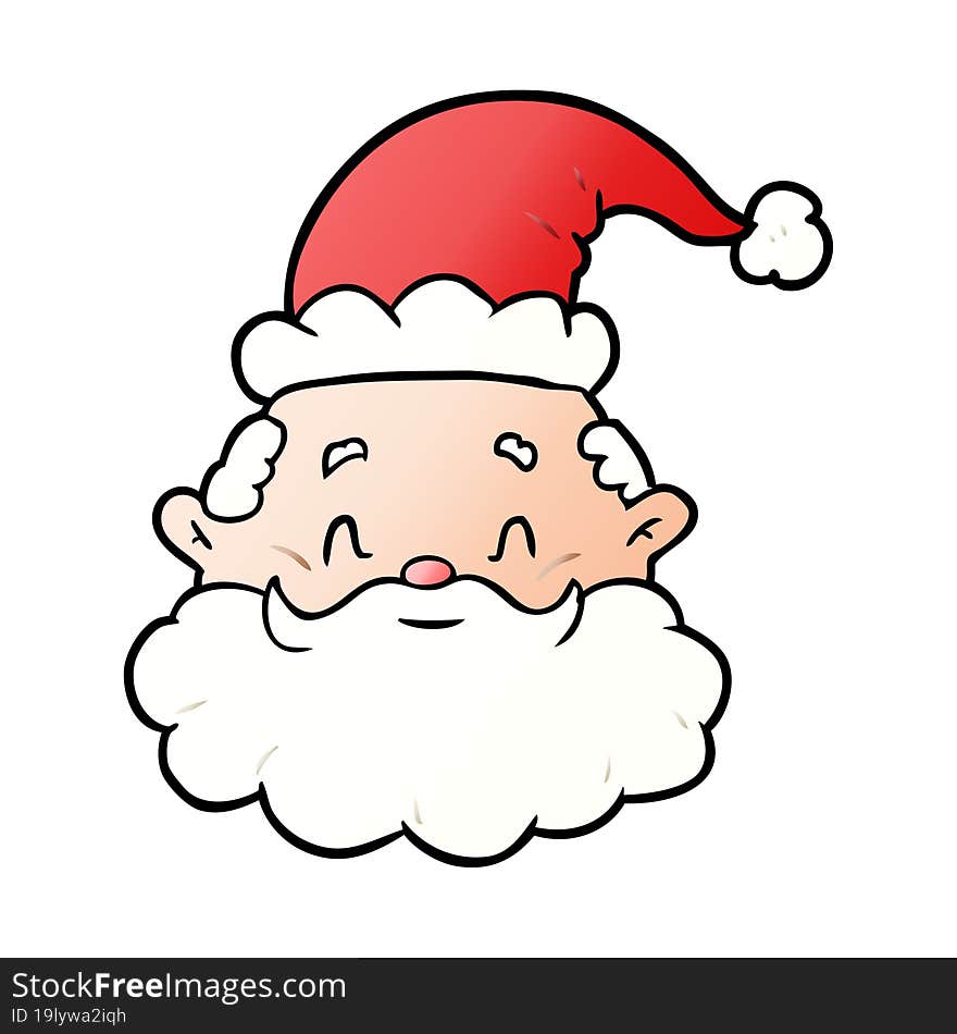 cartoon santa claus face. cartoon santa claus face