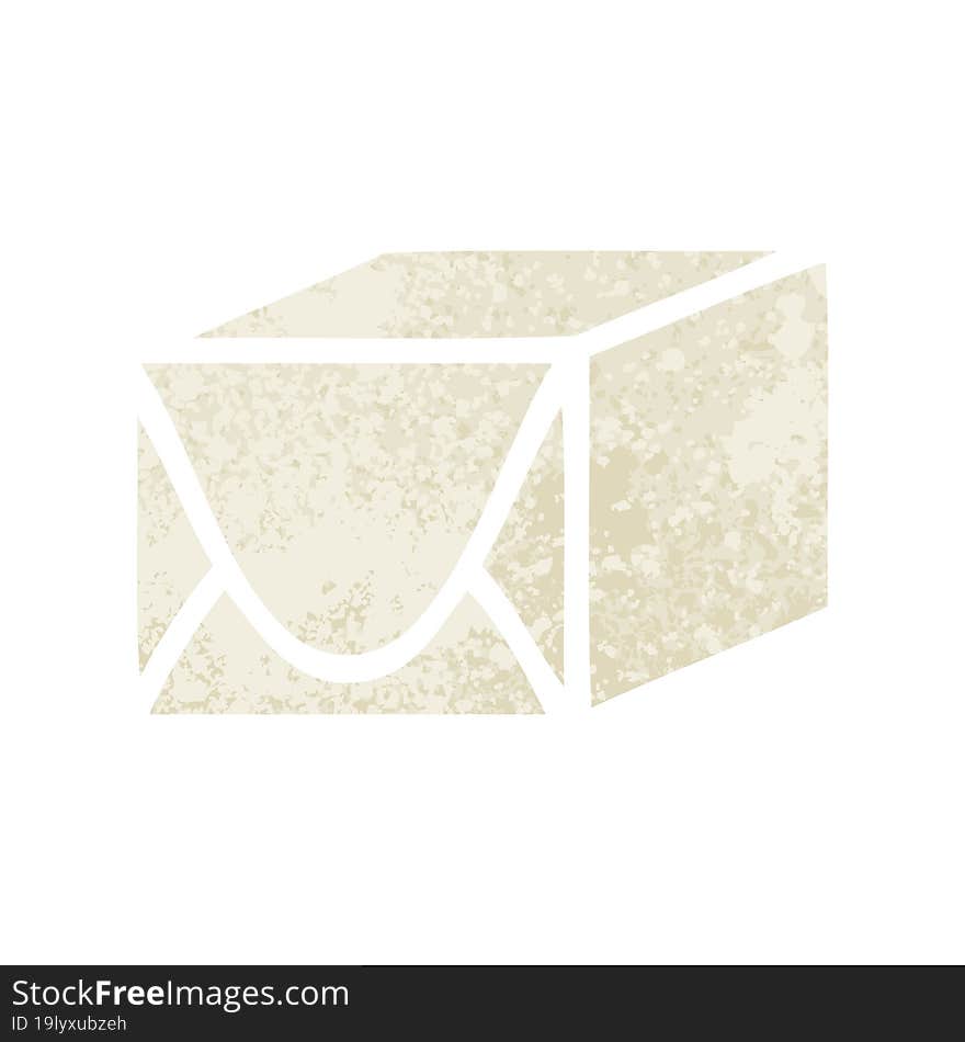 retro illustration style cartoon paper parcel