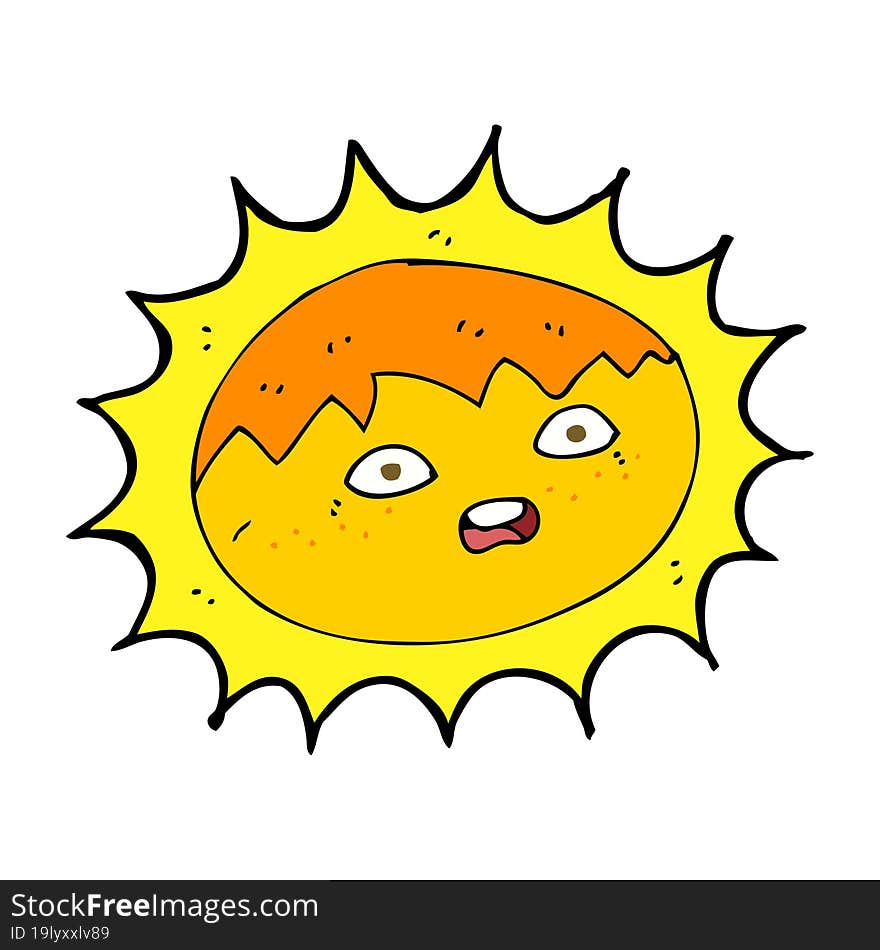 cartoon sun