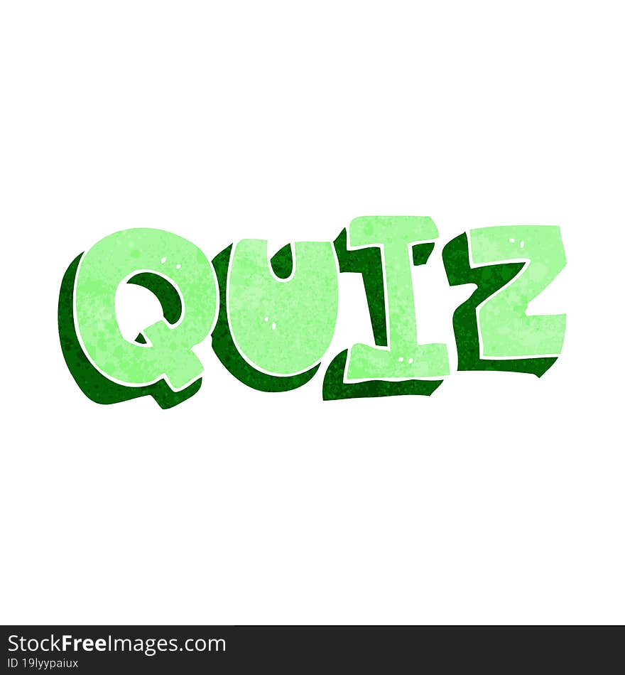 cartoon quiz sign