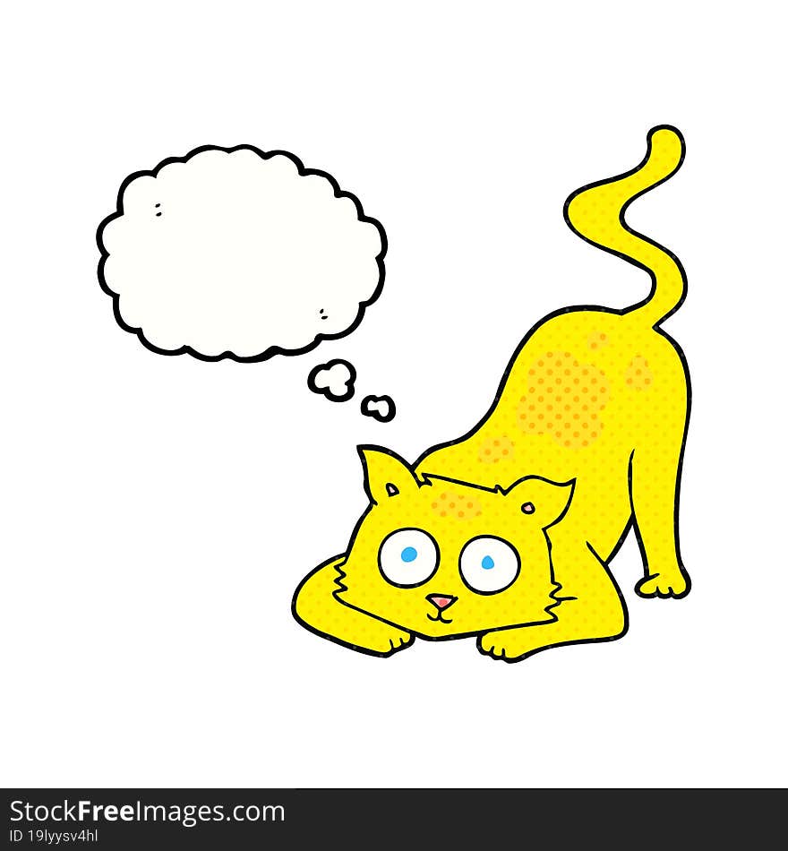 Thought Bubble Cartoon Cat