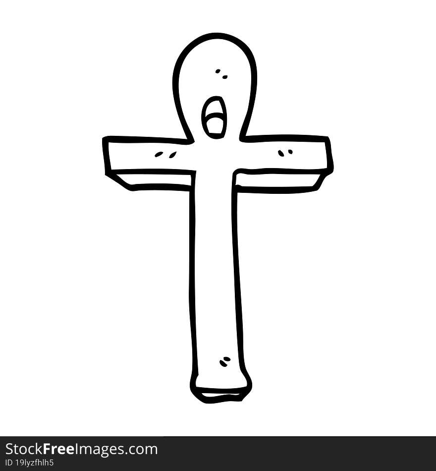 Cartoon Ankh Symbol