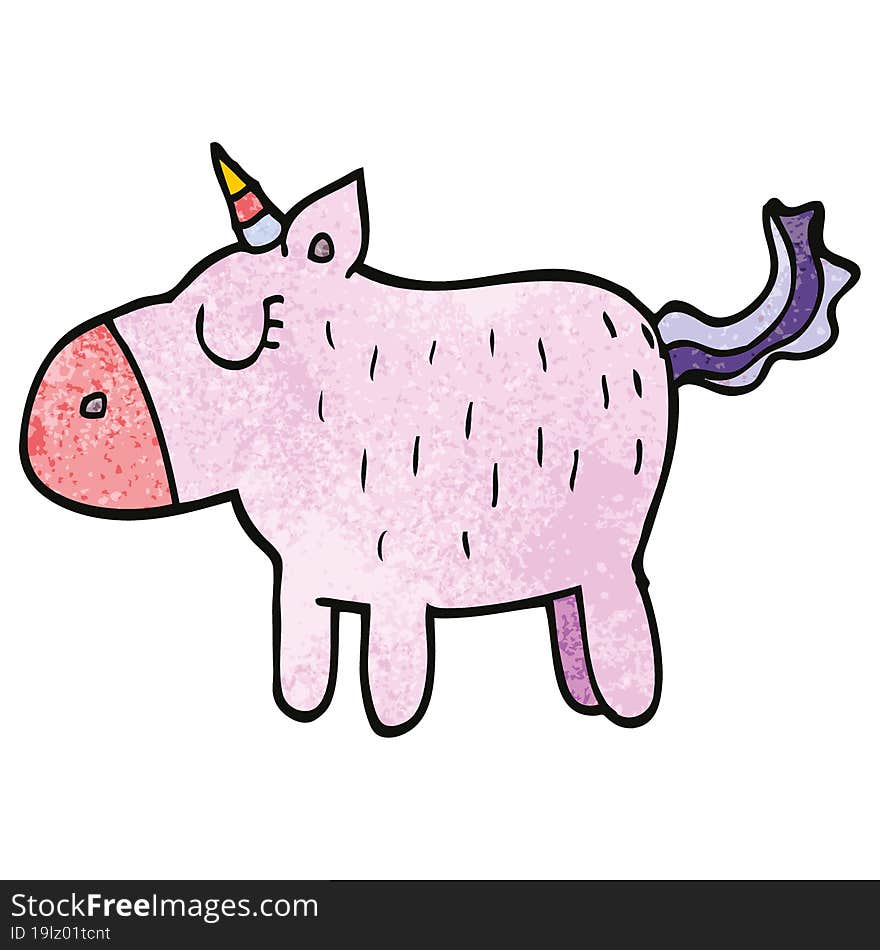 cartoon doodle cute unicorn