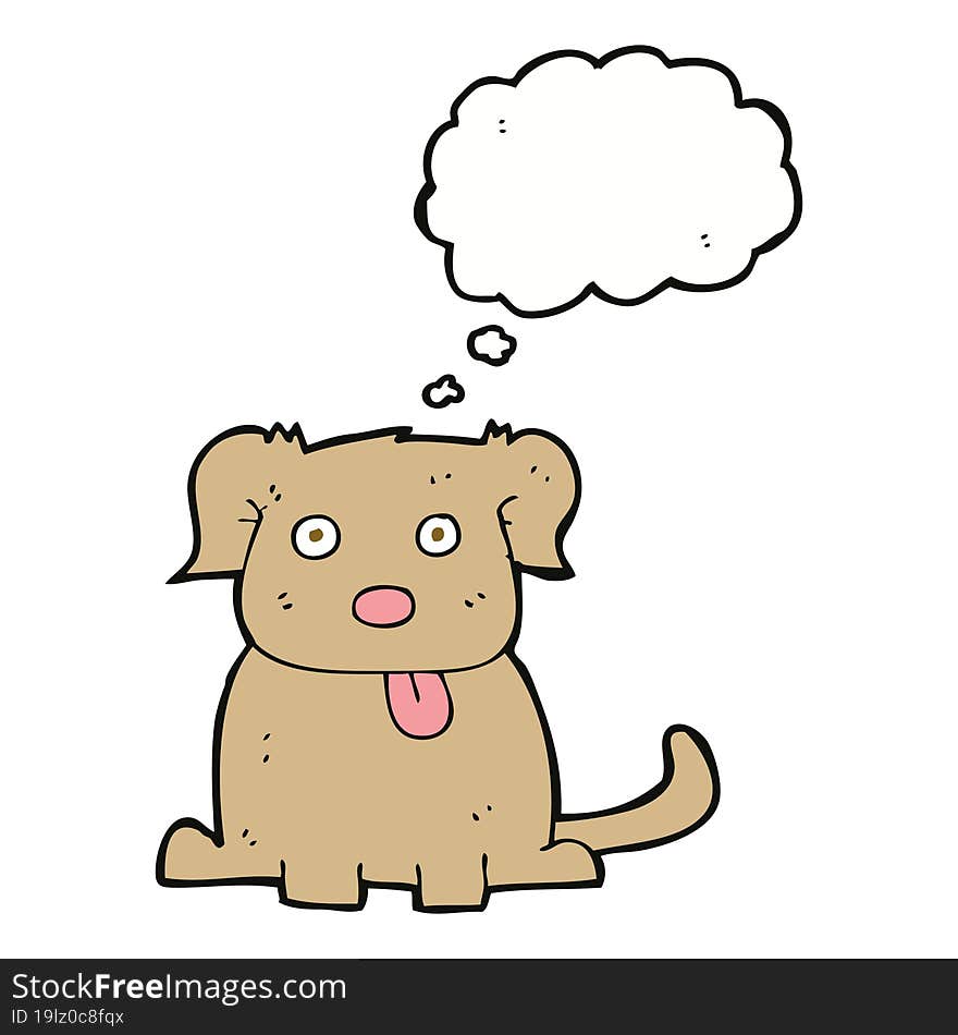 Cartoon Dog With Thought Bubble