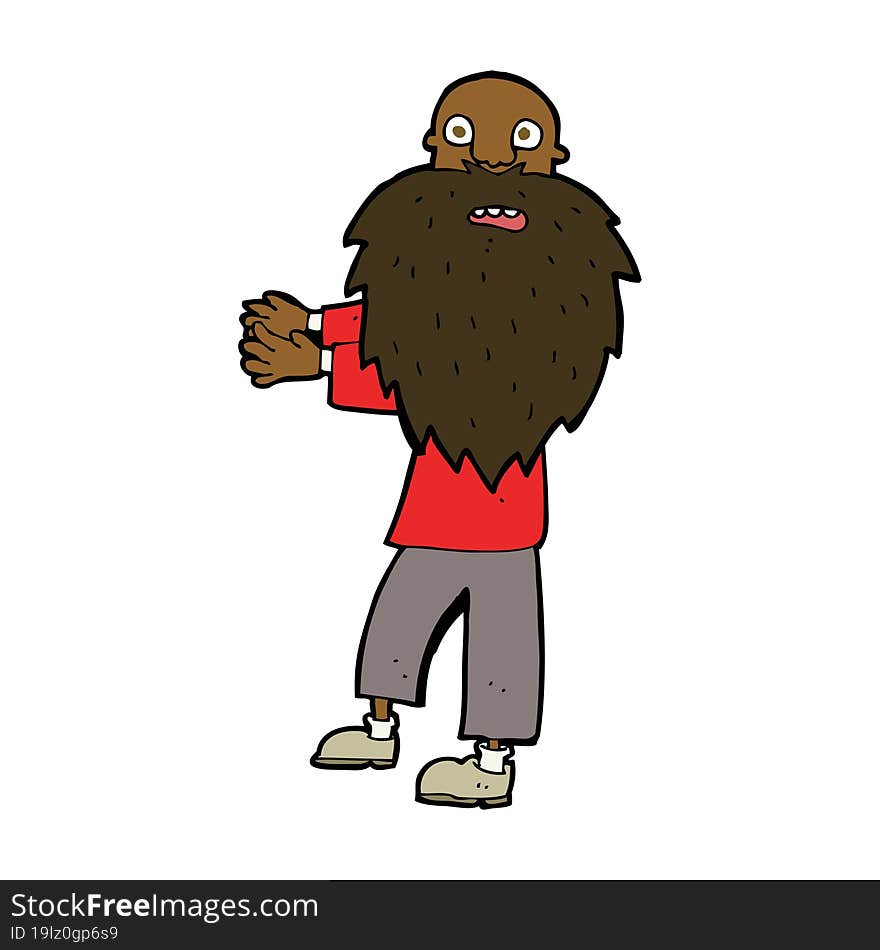 cartoon bearded old man