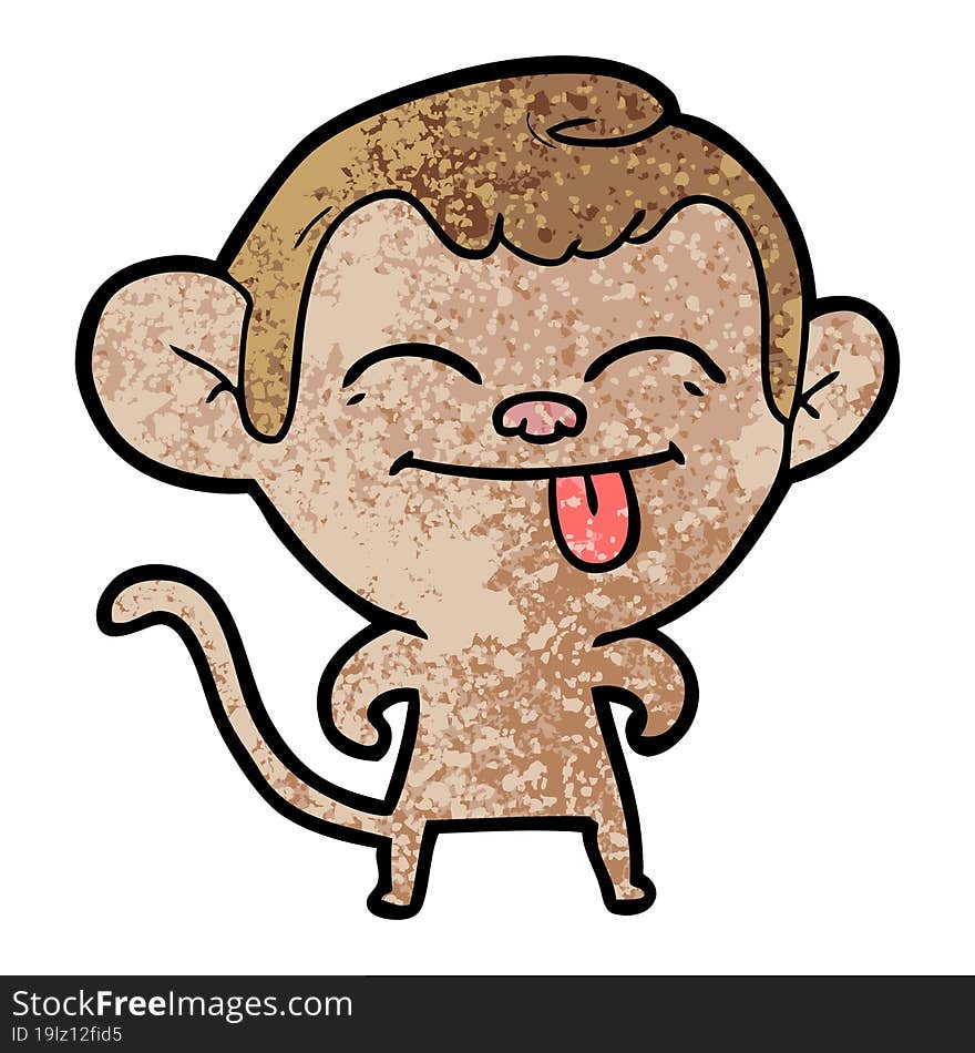 funny cartoon monkey. funny cartoon monkey