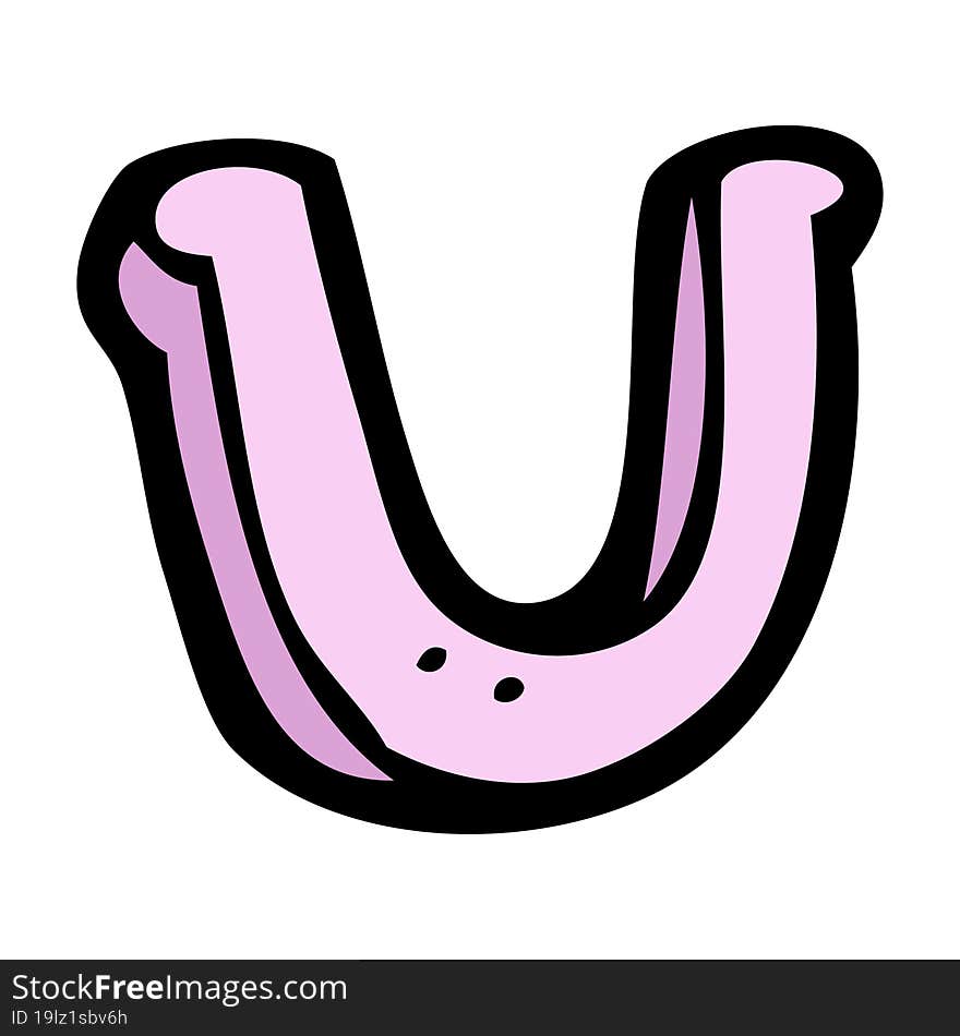 Cartoon Letter U