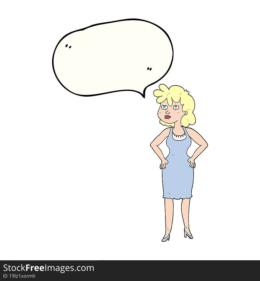 speech bubble cartoon annoyed woman