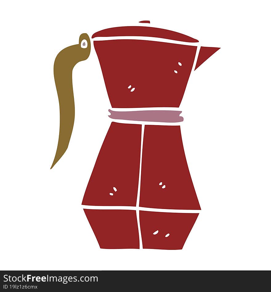 Cartoon Doodle Espresso Coffee Pot