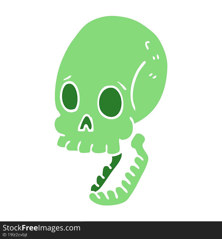 cartoon doodle skull