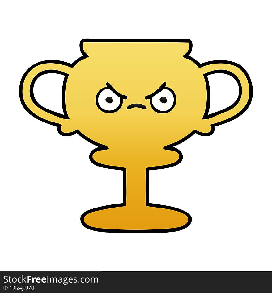 Gradient Shaded Cartoon Trophy