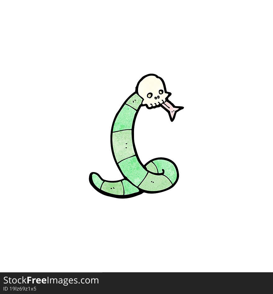 cartoon spooky snake