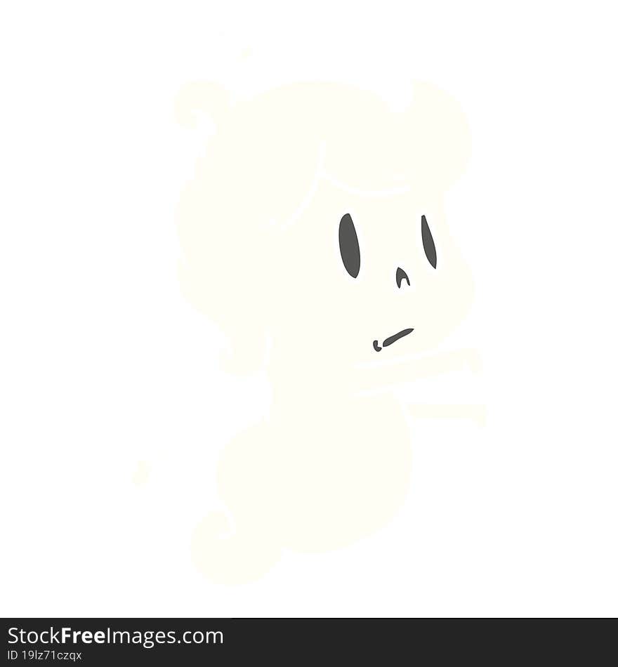 Cartoon Of A Kawaii Cute Ghost