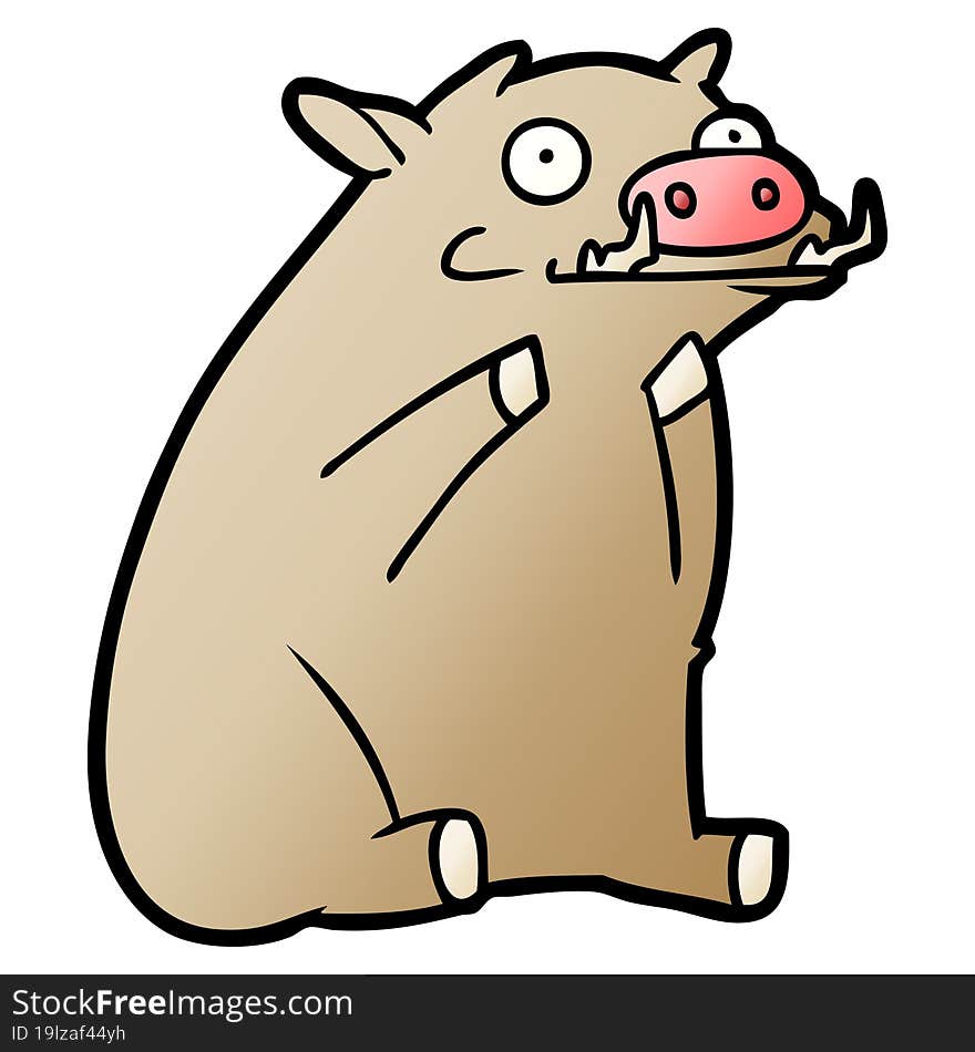 cartoon warthog. cartoon warthog