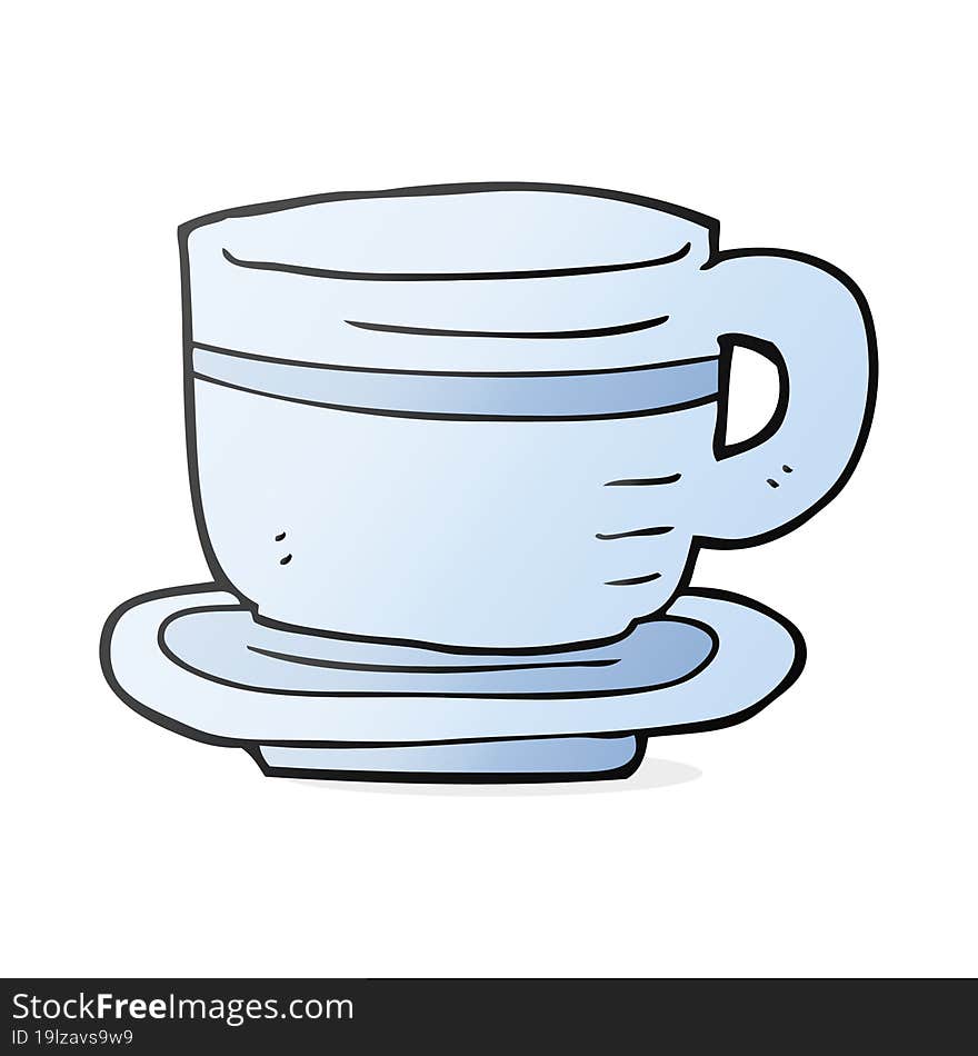 cartoon cup and saucer