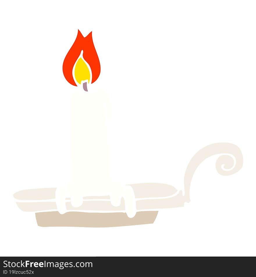 cartoon doodle burning candle