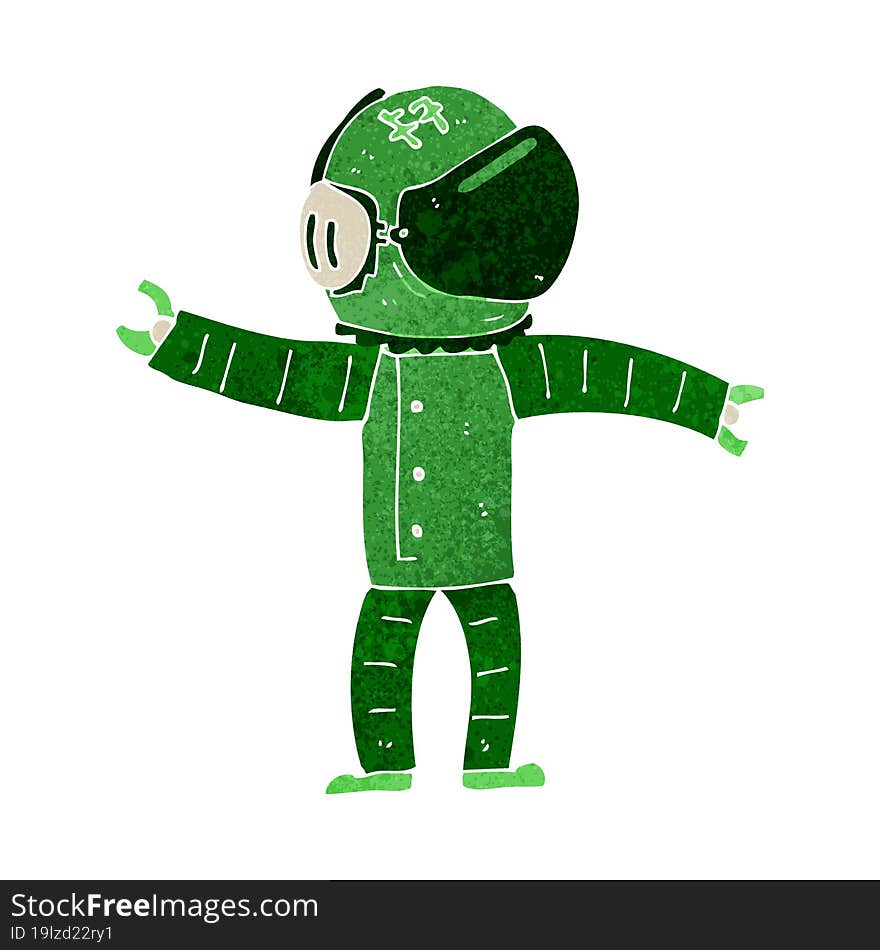 cartoon astronaut