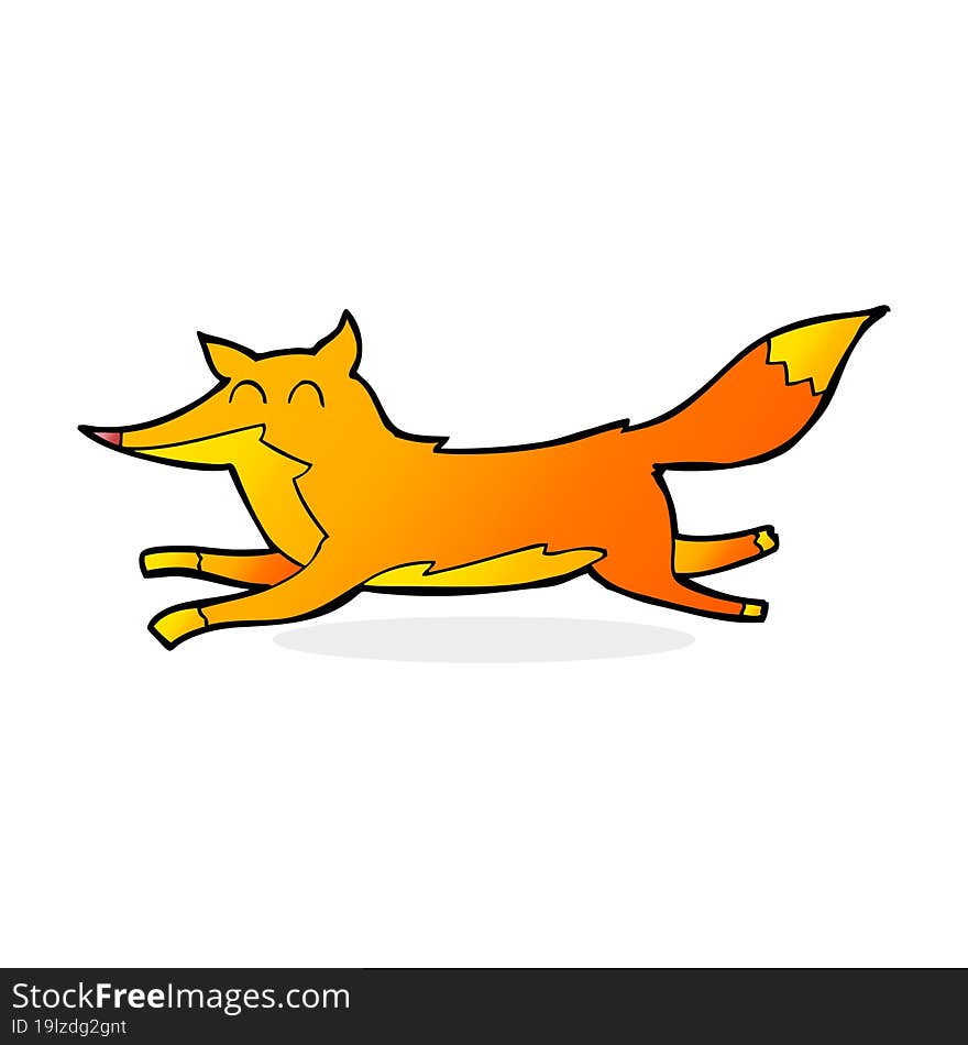 cartoon running fox