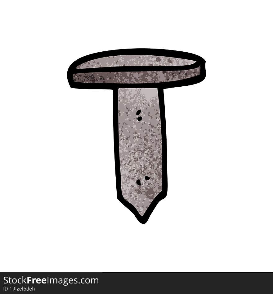 cartoon doodle iron nail