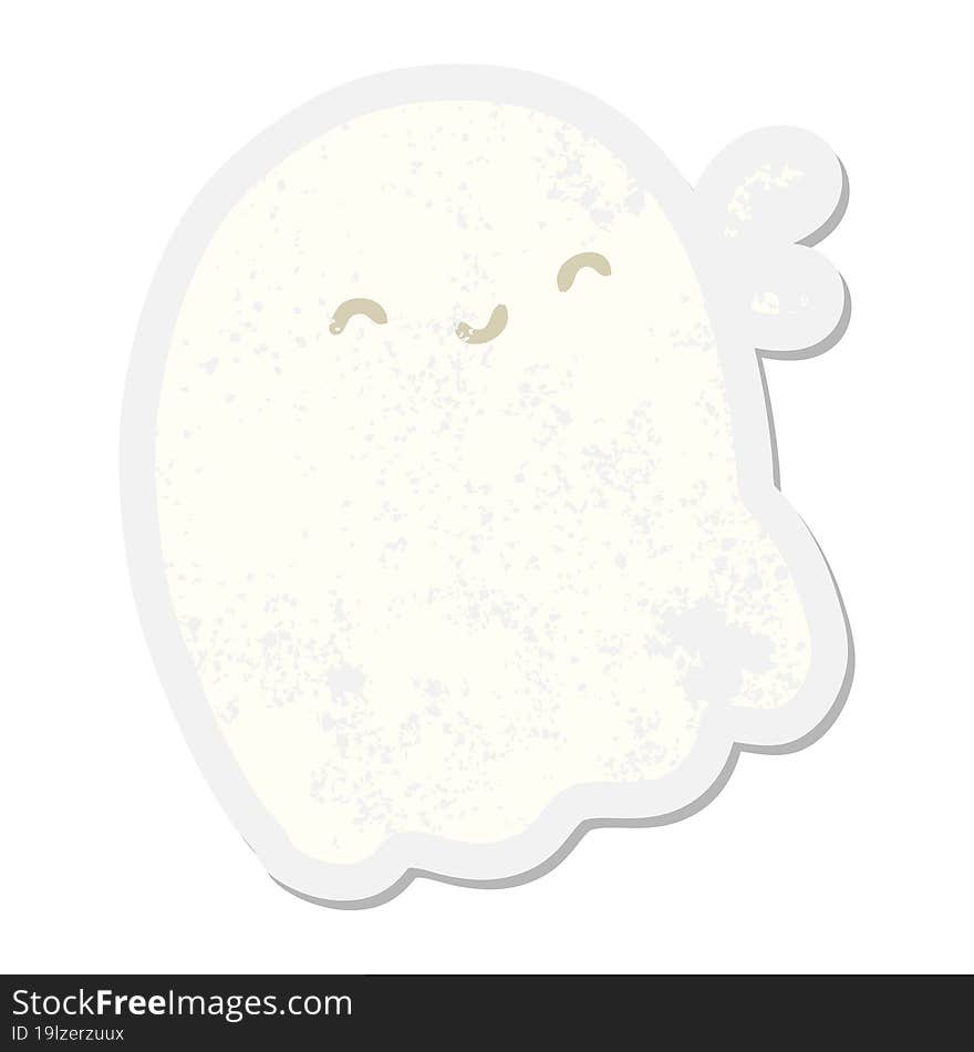 halloween ghost grunge sticker